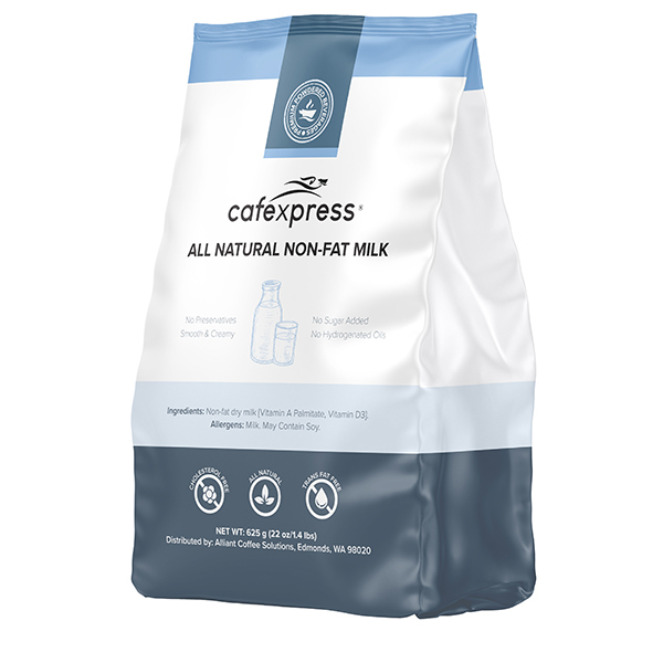 Cafexpress Non-Fat Real Milk, 22Oz Bags, PK8 PK 014250